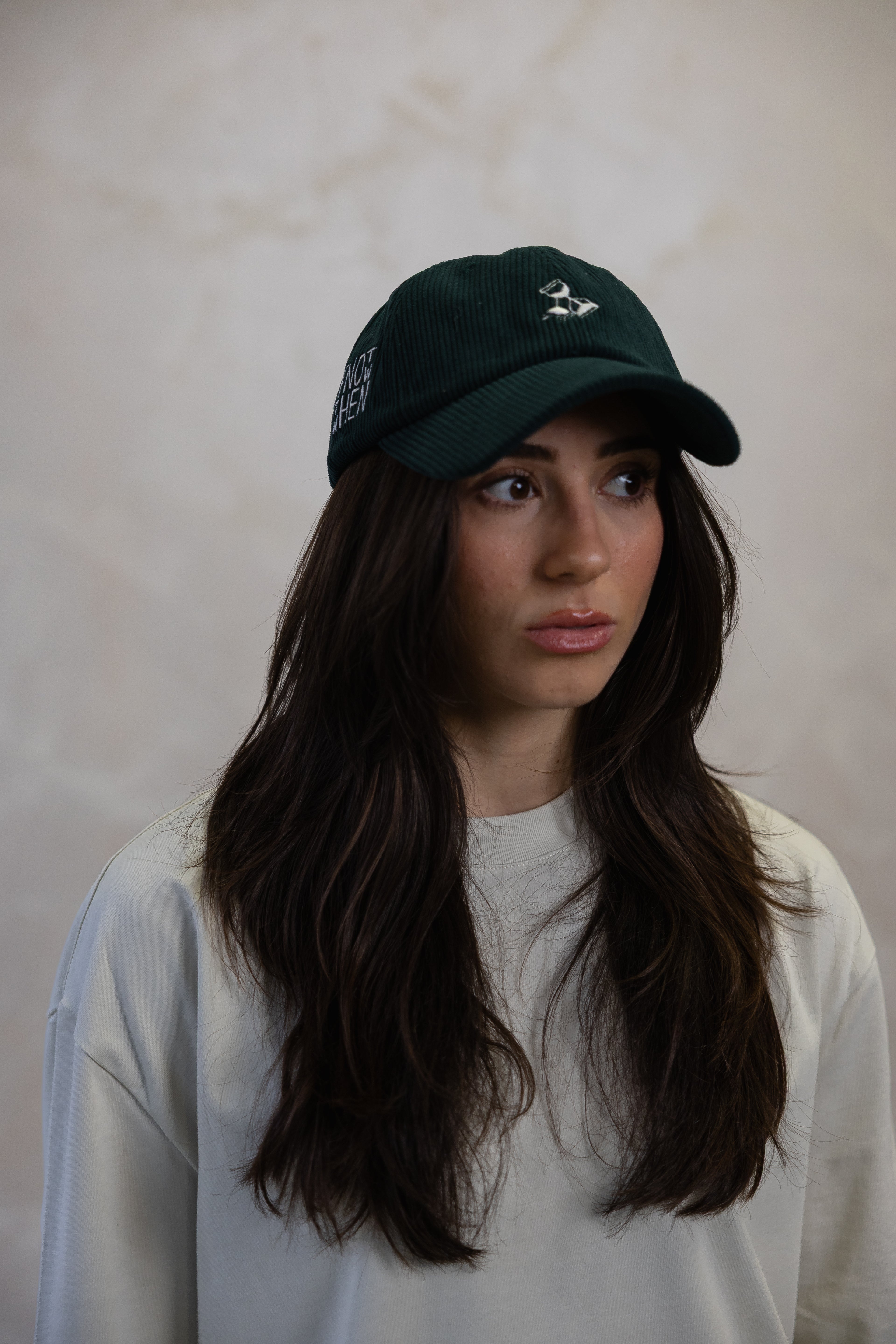 Green Corduroy 5 Panel Hat